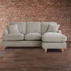 Sofas Express Tenby Beige Putty Right Hand Chaise Tailored Pleat Manhattan Sofa