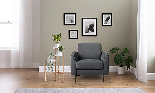Sofas Express Vista Charcoal Grey Piped Edge Manhattan Arm Chair 3 Sofas Express Vista Charcoal Grey Piped Edge Manhattan Arm Chair
