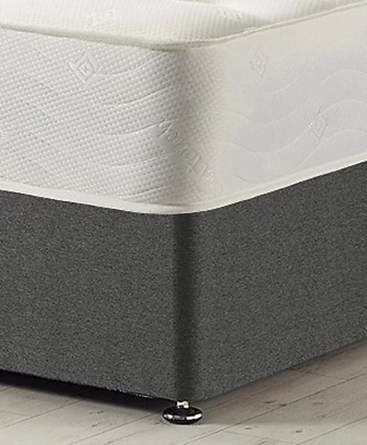 Somnior Tweed Charcoal Memory Foam Divan Bed With Mattress - Double 4 Somnior Tweed Charcoal Memory Foam Divan Bed With Mattress - Double - Image 2