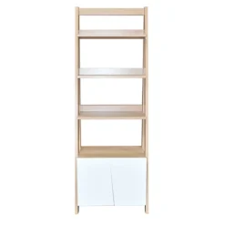 Stir Bookcase, Bianco Oak And White Colour, W64xD41.2xH180.5cm -Furniture Store stir bookcase bianco oak and white colour w64xd41 2xh180 5cm8886362910384 03c MP