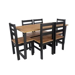 Texas Pine 1500mm Rectangular Dining Table -Furniture Store texas pine 1500mm rectangular dining table5017839922682 04c MP