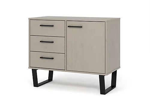 Texas Pine Grey Small Sideboard With 1 Door And 3 Drawers 3 Texas Pine Grey Small Sideboard With 1 Door And 3 Drawers