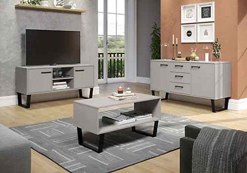 Texas Pine Grey Small Sideboard With 1 Door And 3 Drawers 5 Texas Pine Grey Small Sideboard With 1 Door And 3 Drawers - Image 3