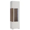 Toronto Tall Narrow Glazed Display Cabinet With Internal Shelves (inc. Plexi Lighting)