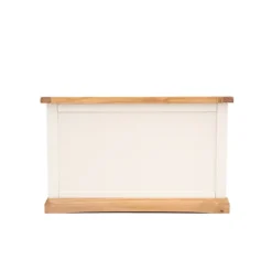 Trevi Off White Blanket Box Ottoman