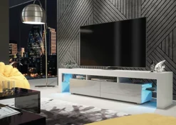 TV Unit 200cm Sideboard Cabinet Cupboard TV Stand Living Room High Gloss Doors - White & Grey 7 TV Unit 200cm Sideboard Cabinet Cupboard TV Stand Living Room High Gloss Doors - White & Grey -Furniture Store tv unit 200cm sideboard cabinet cupboard tv stand living room high gloss doors white grey5060970900019 02c MP