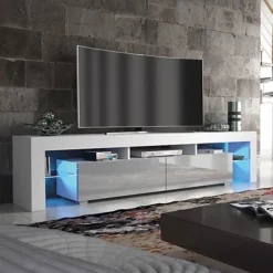 TV Unit 200cm Sideboard Cabinet Cupboard TV Stand Living Room High Gloss Doors - White & Grey 9 TV Unit 200cm Sideboard Cabinet Cupboard TV Stand Living Room High Gloss Doors - White & Grey -Furniture Store tv unit 200cm sideboard cabinet cupboard tv stand living room high gloss doors white grey5060970900019 04c MP