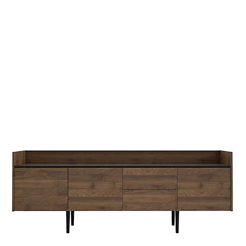 Unit Sideboard 2 Drawers 3 Doors In Walnut And Black 4 Unit Sideboard 2 Drawers 3 Doors In Walnut And Black - Image 2