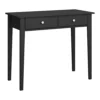 Valenca Satin Black Painted 2 Drawer Non Extendable Dressing Table (H)765mm (W)1000mm (D)450mm 1 Valenca Satin Black Painted 2 Drawer Non Extendable Dressing Table (H)765mm (W)1000mm (D)450mm -Furniture Store valenca satin black painted 2 drawer non extendable dressing table h 765mm w 1000mm d 450mm5707252116132 03c