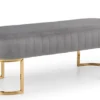 Velvet Cushion Bench - Light Grey -Furniture Store velvet cushion bench light grey0600736068017 01c MP