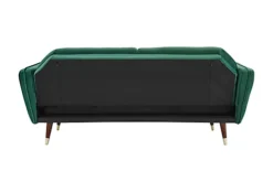 Velvet Fabric Sofa Bed 3 Seater Padded Suite Click Clack Luxury Recliner Sofabed, Dark Green -Furniture Store velvet fabric sofa bed 3 seater padded suite click clack luxury recliner sofabed dark green5056546206258 03c MP