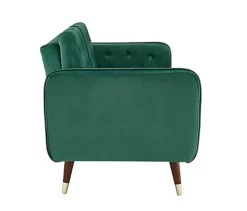 Velvet Fabric Sofa Bed 3 Seater Padded Suite Click Clack Luxury Recliner Sofabed, Dark Green -Furniture Store velvet fabric sofa bed 3 seater padded suite click clack luxury recliner sofabed dark green5056546206258 04c MP