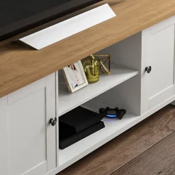 Vida Designs Arlington White 2 Door TV Unit Stand -Furniture Store vida designs arlington white 2 door tv unit stand5056562000304 04c MP