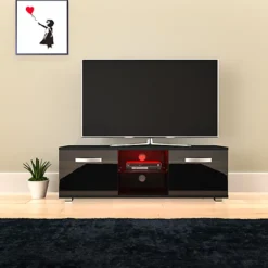 Vida Designs Cosmo Black 2 Door LED TV Unit 120cm Sideboard Cabinet -Furniture Store vida designs cosmo black 2 door led tv unit 120cm sideboard cabinet5056562001677 03c MP