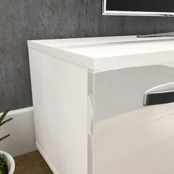 Vida Designs Cosmo White 2 Door TV Unit 160cm Sideboard Cabinet -Furniture Store vida designs cosmo white 2 door tv unit 160cm sideboard cabinet5056562001783 04c MP