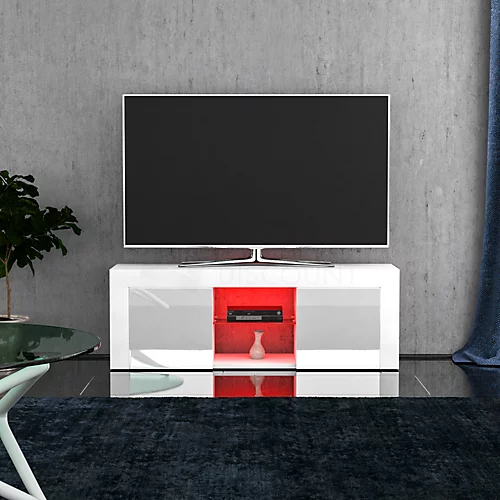 Vida Designs Eclipse White 2 Door LED TV Unit Sideboard Cabinet 5 Vida Designs Eclipse White 2 Door LED TV Unit Sideboard Cabinet - Image 3