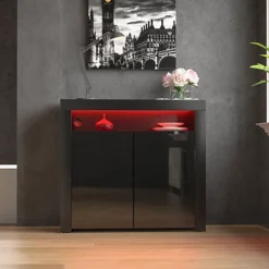 Vida Designs Nova Black 2 Door LED Sideboard Storage Cabinet Cupboard 8 Vida Designs Nova Black 2 Door LED Sideboard Storage Cabinet Cupboard -Furniture Store vida designs nova black 2 door led sideboard storage cabinet cupboard5056562003107 03c MP