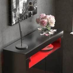 Vida Designs Nova Black 2 Door LED Sideboard Storage Cabinet Cupboard 9 Vida Designs Nova Black 2 Door LED Sideboard Storage Cabinet Cupboard -Furniture Store vida designs nova black 2 door led sideboard storage cabinet cupboard5056562003107 04c MP