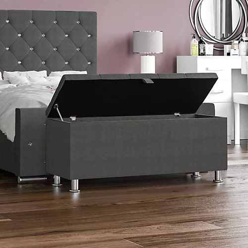 Vida Designs Valencia Storage Ottoman Dark Grey Linen Storage Bench Chest Bedroom Living Room 3 Vida Designs Valencia Storage Ottoman Dark Grey Linen Storage Bench Chest Bedroom Living Room