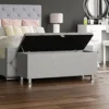 Vida Designs Valencia Storage Ottoman Light Grey Velvet Storage Bench Chest Bedroom Living Room  -Furniture Store vida designs valencia storage ottoman light grey velvet storage bench chest bedroom living room 5056562198520 01c MP