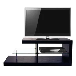 Watsons Halo Chunky Tv Stand Entertainment Unit Coffee Table Black