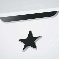 White Wooden Kid's Toy Box With Star -Furniture Store white wooden kid s toy box with star5055959710611 03c MP