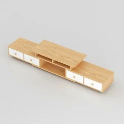 Wooden Wide White Oak TV Cabinet Stand Cupboard Unit Lowboard Table Furniture -Furniture Store wooden wide white oak tv cabinet stand cupboard unit lowboard table furniture5057102011064 03c MP