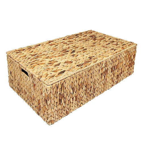 Woodluv Set Of 2 Water Hyacinth Under Bed Storage Box Chest Basket -Extra Large & Large 4 Woodluv Set Of 2 Water Hyacinth Under Bed Storage Box Chest Basket -Extra Large & Large - Image 2