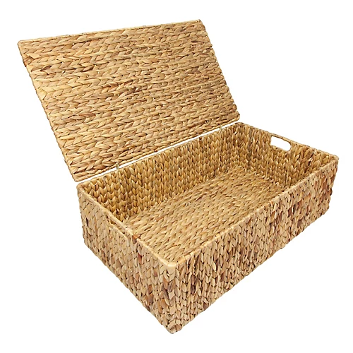 Woodluv Set Of 2 Water Hyacinth Under Bed Storage Box Chest Basket -Extra Large & Large 5 Woodluv Set Of 2 Water Hyacinth Under Bed Storage Box Chest Basket -Extra Large & Large - Image 3